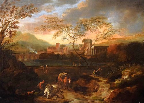 "Idyllic Landscape at Sunset"